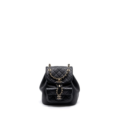 Chanel mini Duma backpack lambskin black L (microchip)