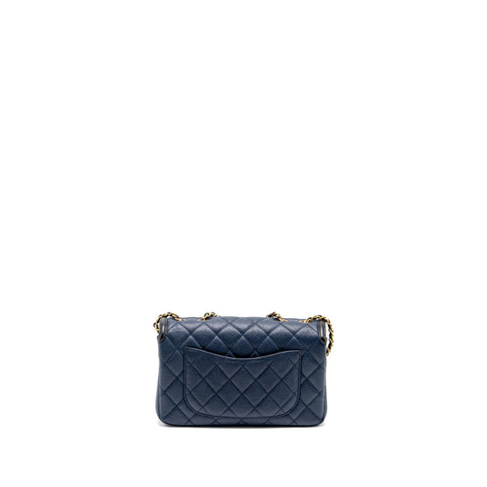 Chanel Filigree flap bag Caviar Navy/black
