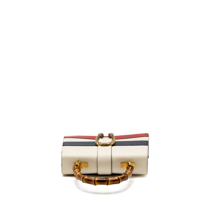 Gucci Bamboo Top Handle Dionysus Flap Bag Calfskin White/Multicolour