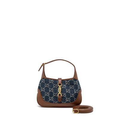 Gucci Mini 1961 Jackie Bag Denim Blue/Brown