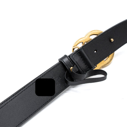 Gucci Size 85 GG Marmont Leather Belt Black