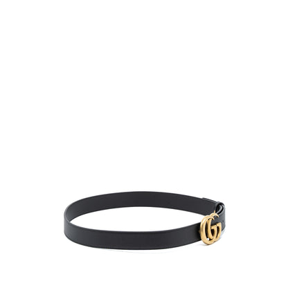 Gucci Size 85 GG Marmont Leather Belt Black