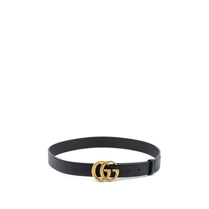 Gucci Size 85 GG Marmont Leather Belt Black