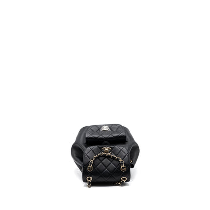 Chanel mini Duma backpack lambskin black L (microchip)