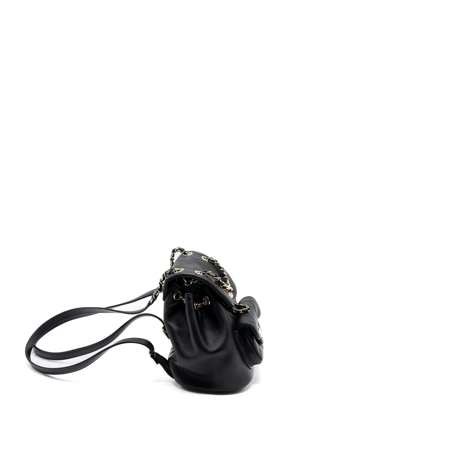 Chanel mini Duma backpack lambskin black L (microchip)