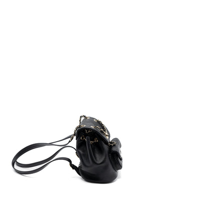 Chanel mini Duma backpack lambskin black L (microchip)