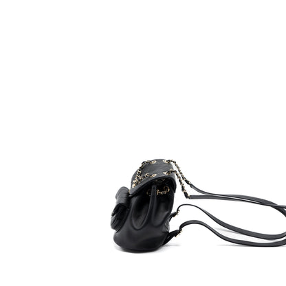 Chanel mini Duma backpack lambskin black L (microchip)