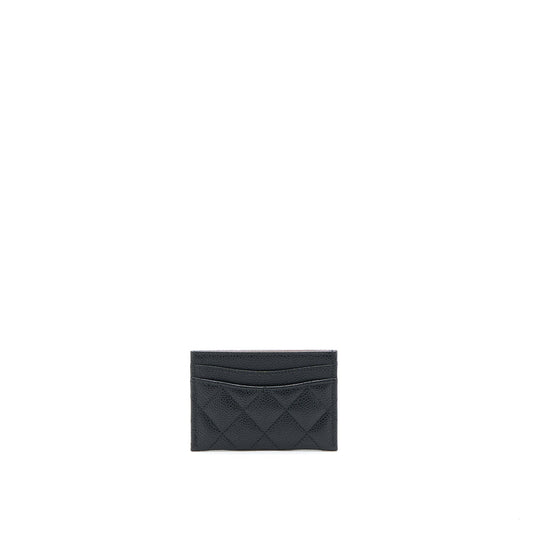 Chanel Classic Card Holder Caviar Black  (Microchip)