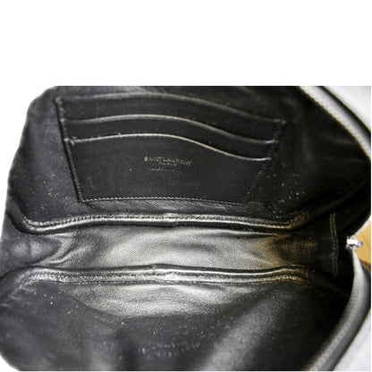 YVES SAINT LAURENT Small Lou Leather Camera Crossbody Bag Black