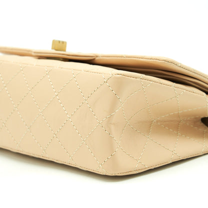 Chanel 2.55 225 Reissue Double Flap Bag Calfskin Light Beige
