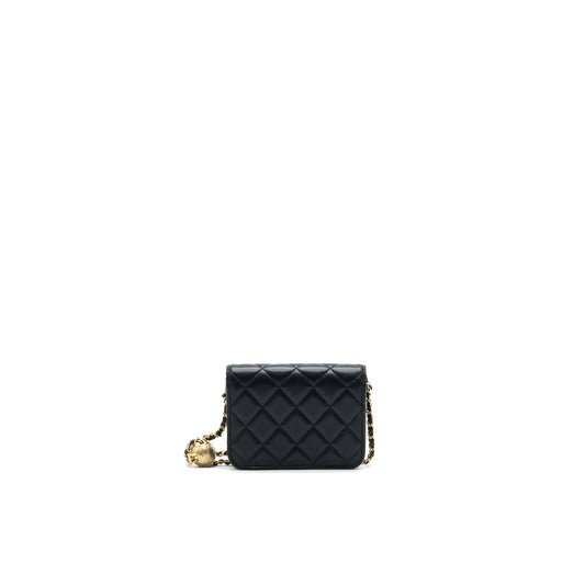 Chanel 2021 Pearl Crush Belt Bag Black with