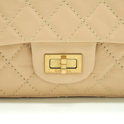 Chanel 2.55 225 Reissue Double Flap Bag Calfskin Light Beige