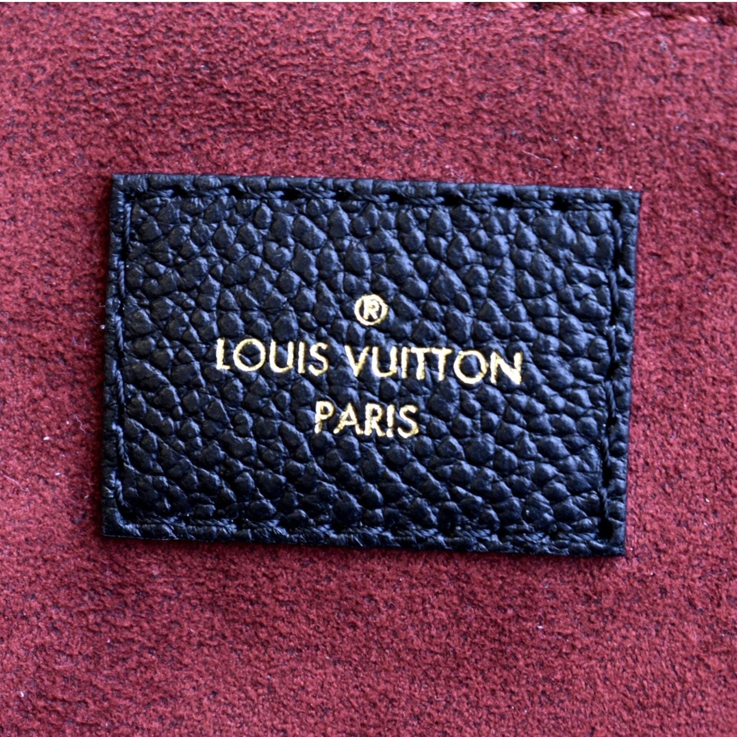 LOUIS VUITTON Petit Palais Monogram Empreinte Leather Shoulder Bag Black