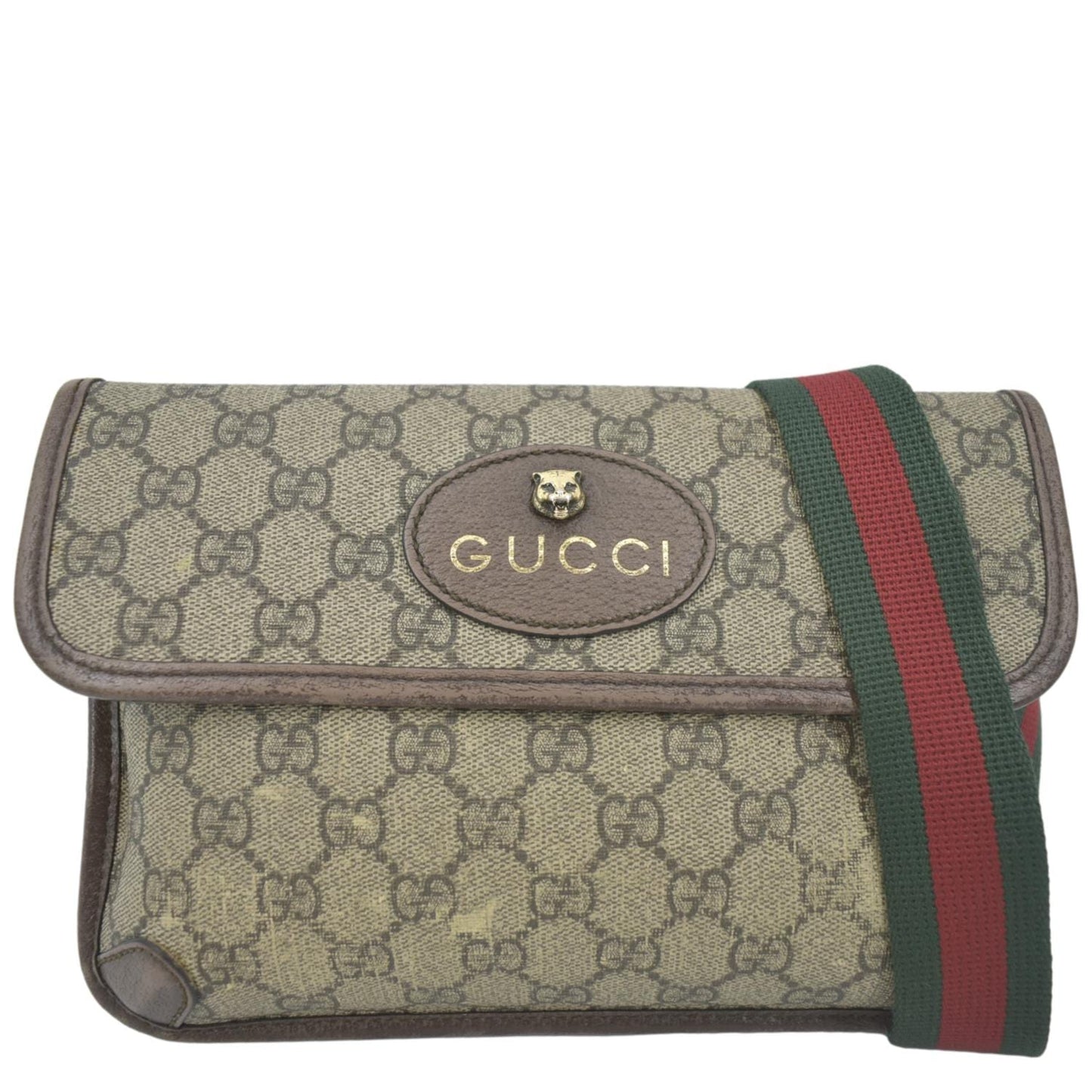 GUCCI Neo Vintage GG Monogram Canvas Belt Bag Beige 493930