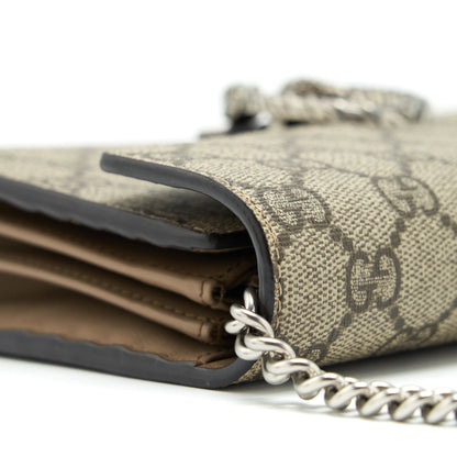 Gucci Dionysus Wallet On Chain GG supreme Canvas SHW