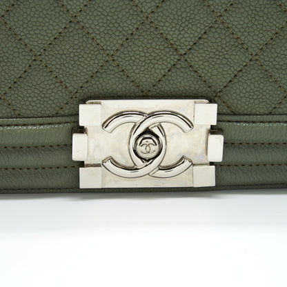 Chanel Medium Boy Bag Caviar Light Green