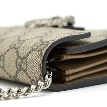 Gucci Dionysus Wallet On Chain GG supreme Canvas SHW