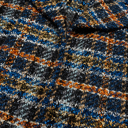 Chanel size 34 oversized Lurex tweed coat multicolour