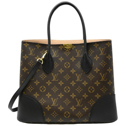 LOUIS VUITTON Flandrin Monogram Canvas Tote Shoulder Bag Brown