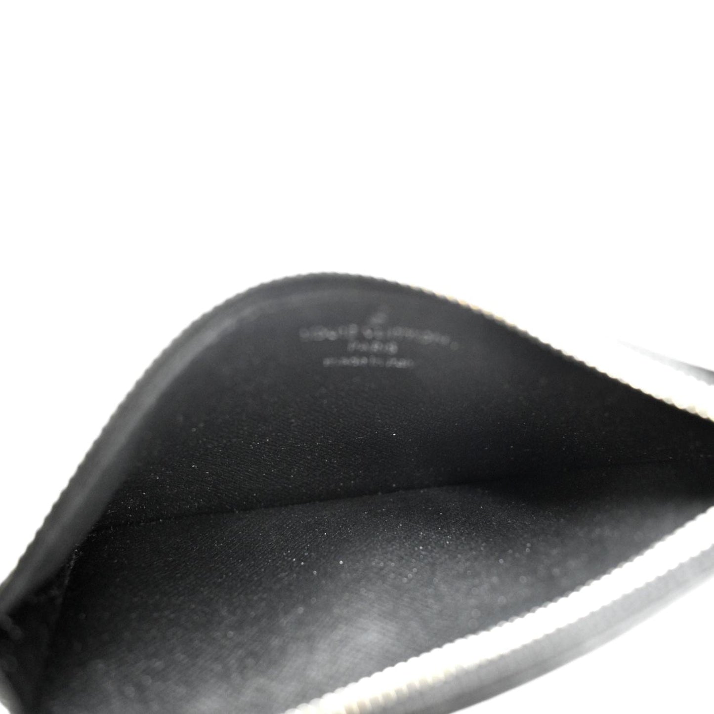LOUIS VUITTON Monogram Eclipse Canvas Coin Card Holder Black