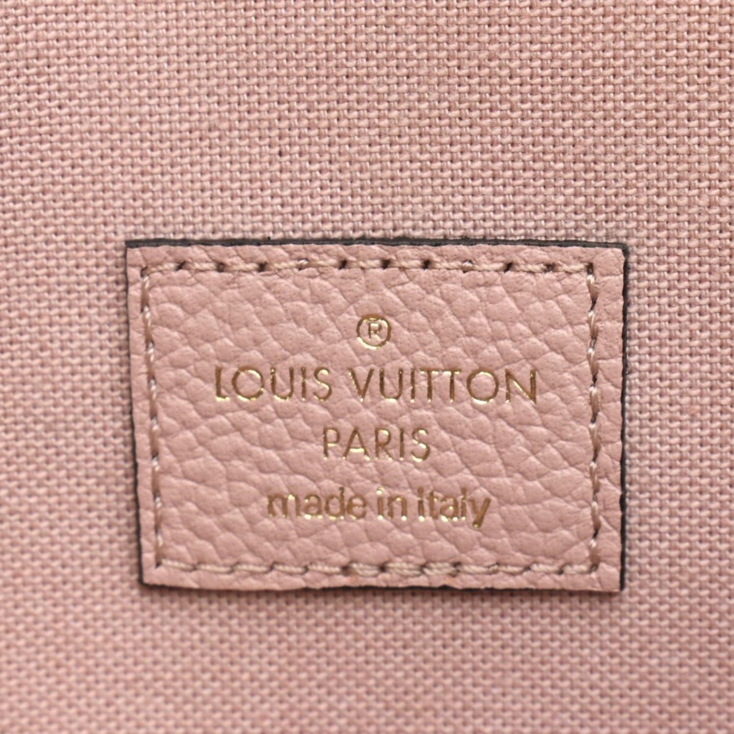 LOUIS VUITTON Pochette Felicie Monogram Empreinte Leather Chain Wallet Rose Poudre