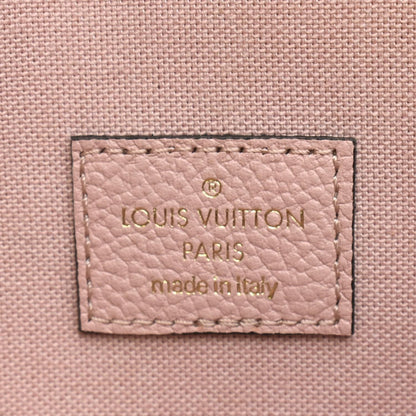 LOUIS VUITTON Pochette Felicie Monogram Empreinte Leather Chain Wallet Rose Poudre