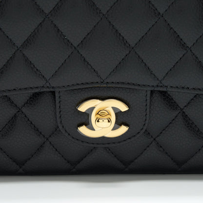 Chanel Medium Classic Double Flap Bag Caviar Black