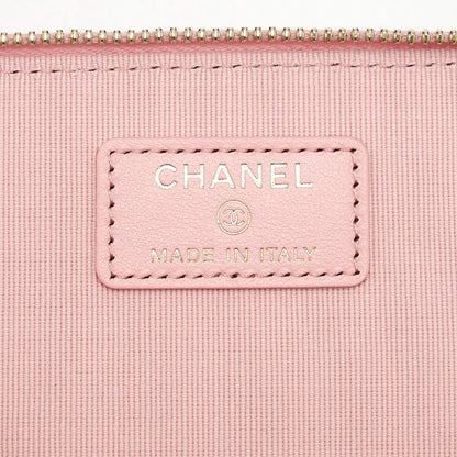Chanel 22C Long Vanity with Chain Caviar Light Pink L