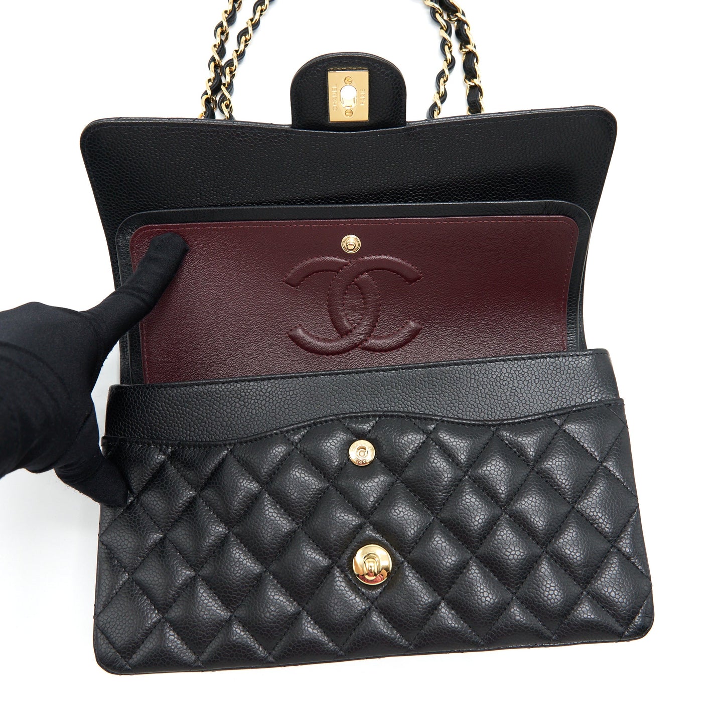 Chanel Medium Classic Double Flap Bag Caviar Black