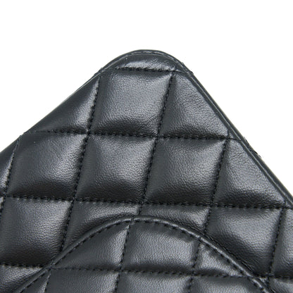 Chanel Medium Classic Flap Bag Lambskin Black R (Microchip)