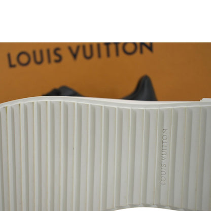 LOUIS VUITTON Time Out Leather Sneakers Black Size 37 1/2