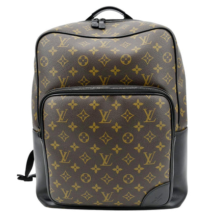 LOUIS VUITTON Dean Monogram Macassar Canvas Backpack Bag Black