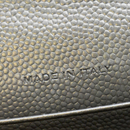 YVES SAINT LAURENT Flap Grain De Poudre Wallet Olive Green