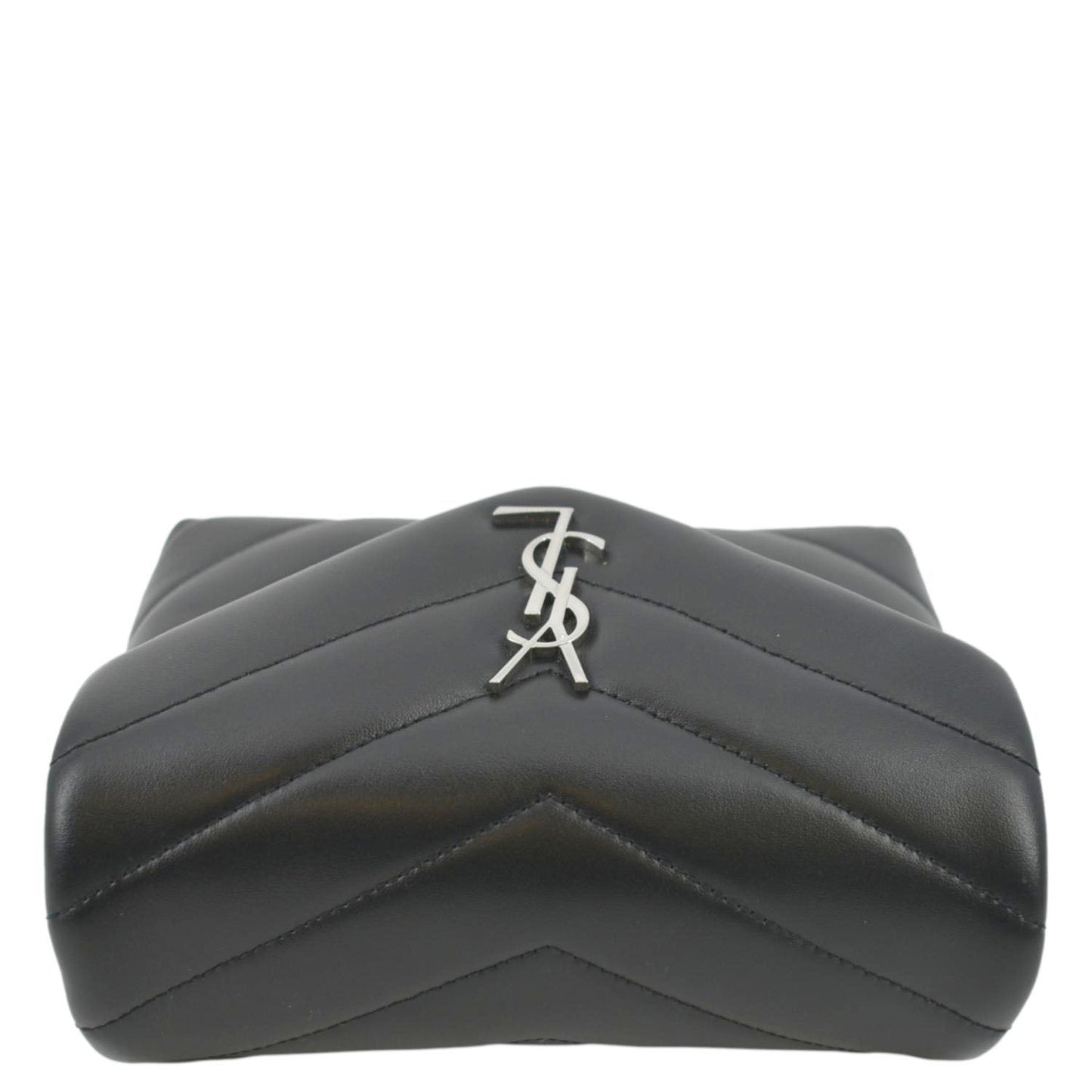 YVES SAINT LAURENT Loulou Toy Quilted Leather Crossbody Bag Black