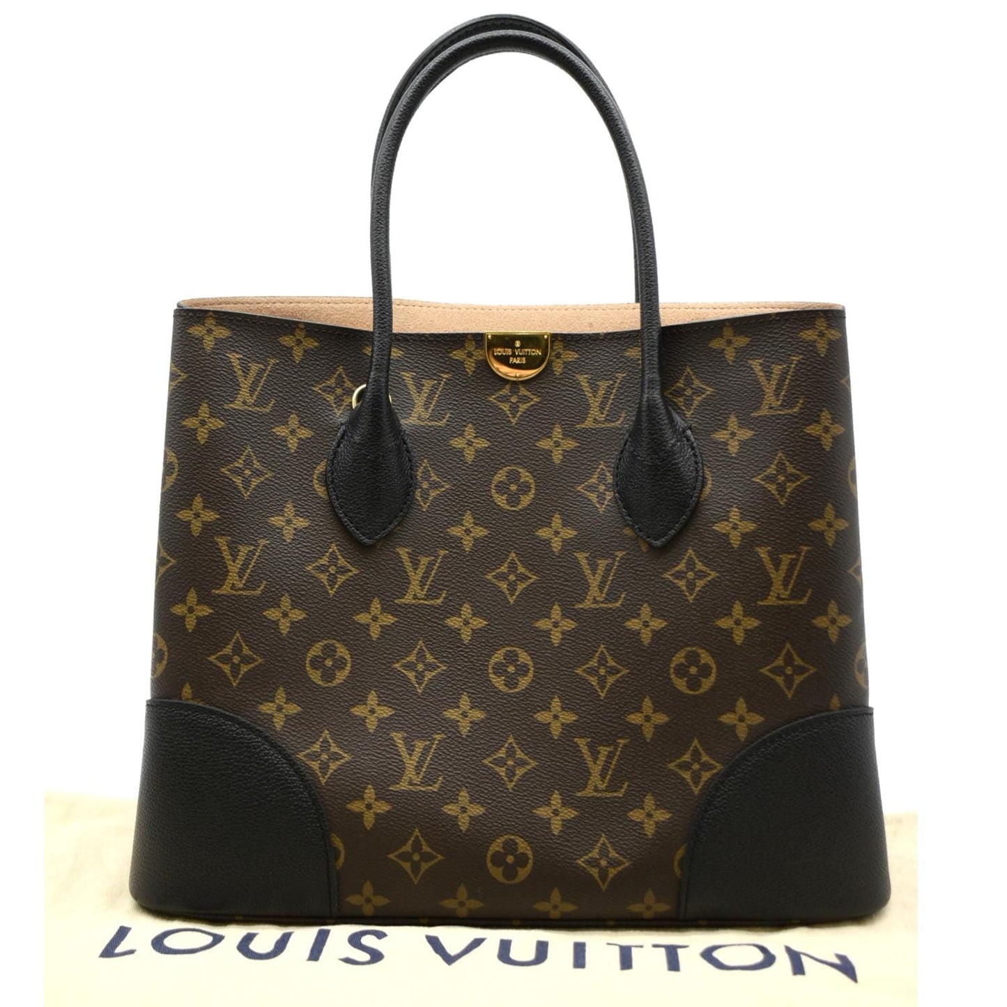LOUIS VUITTON Flandrin Monogram Canvas Tote Shoulder Bag Brown