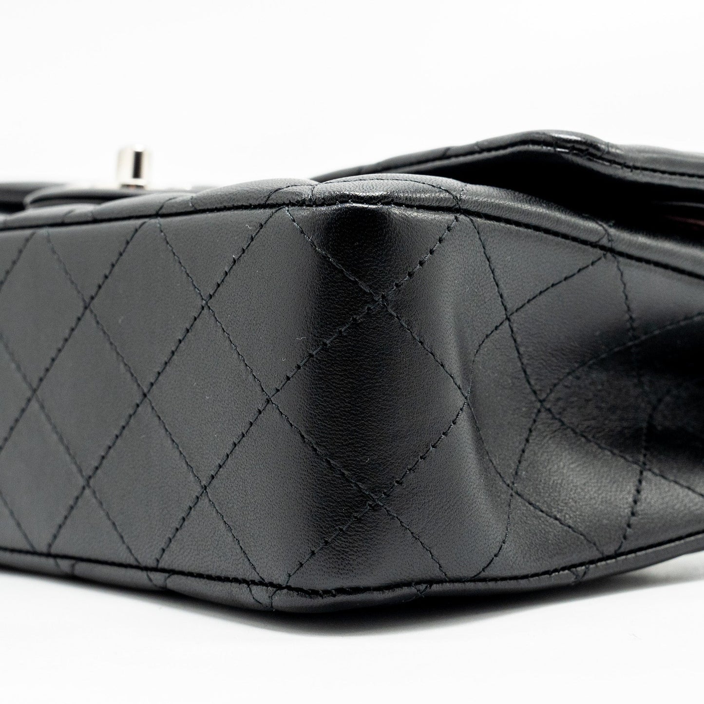 Chanel Medium Classic Double Flap Bag Lambskin Black  (microchip)