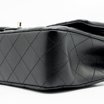 Chanel Medium Classic Double Flap Bag Lambskin Black  (microchip)