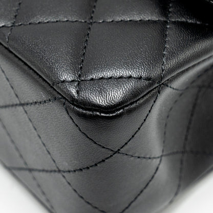 Chanel Medium Classic Double Flap Bag Lambskin Black  (microchip)