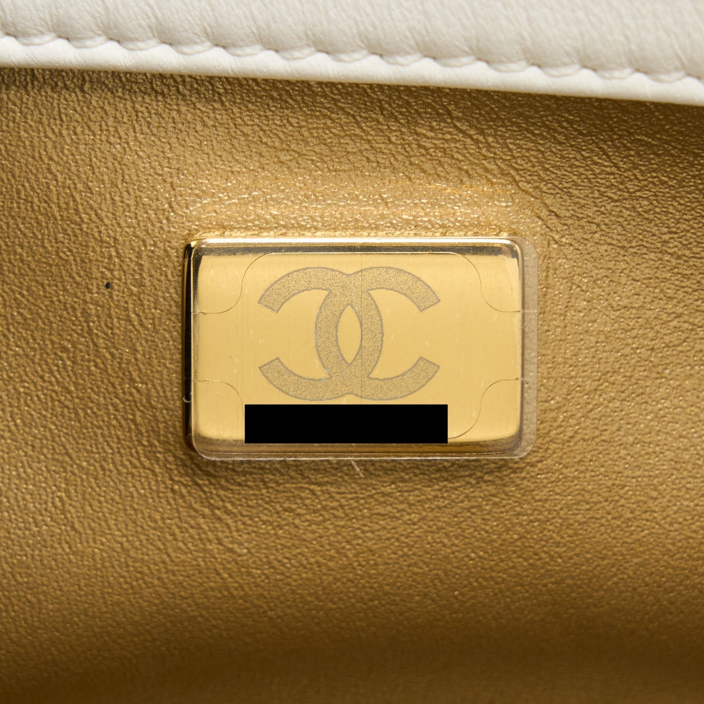 Chanel Pearl Crush Mini Square Flap Bag Lambskin White (Microchip)