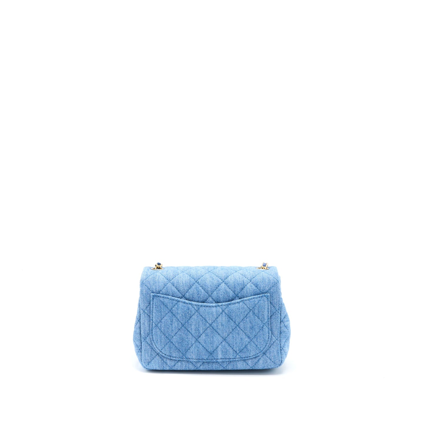 Chanel Pearl Crush Mini Square Flap Bag Denim  (Microchip)