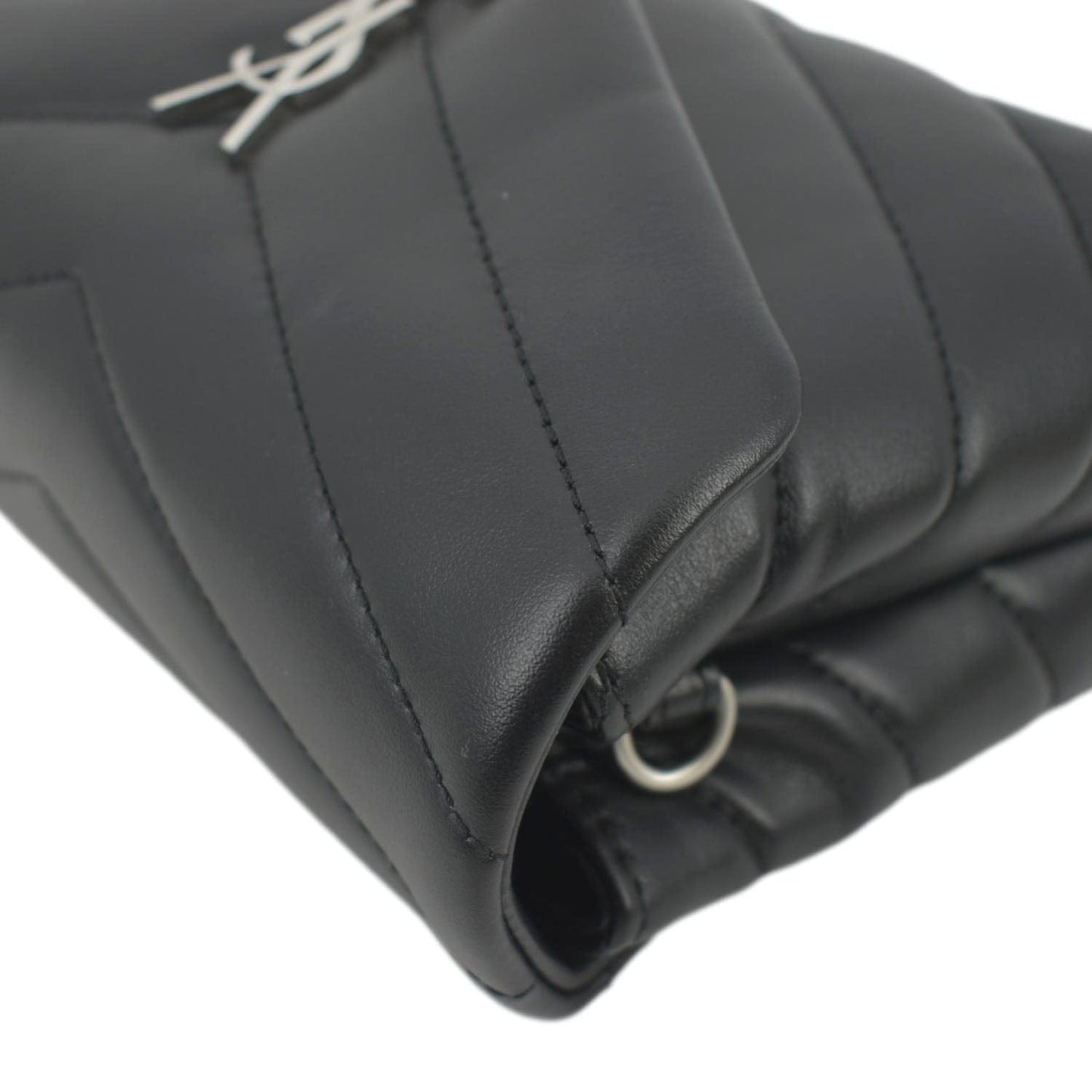 YVES SAINT LAURENT Loulou Toy Quilted Leather Crossbody Bag Black