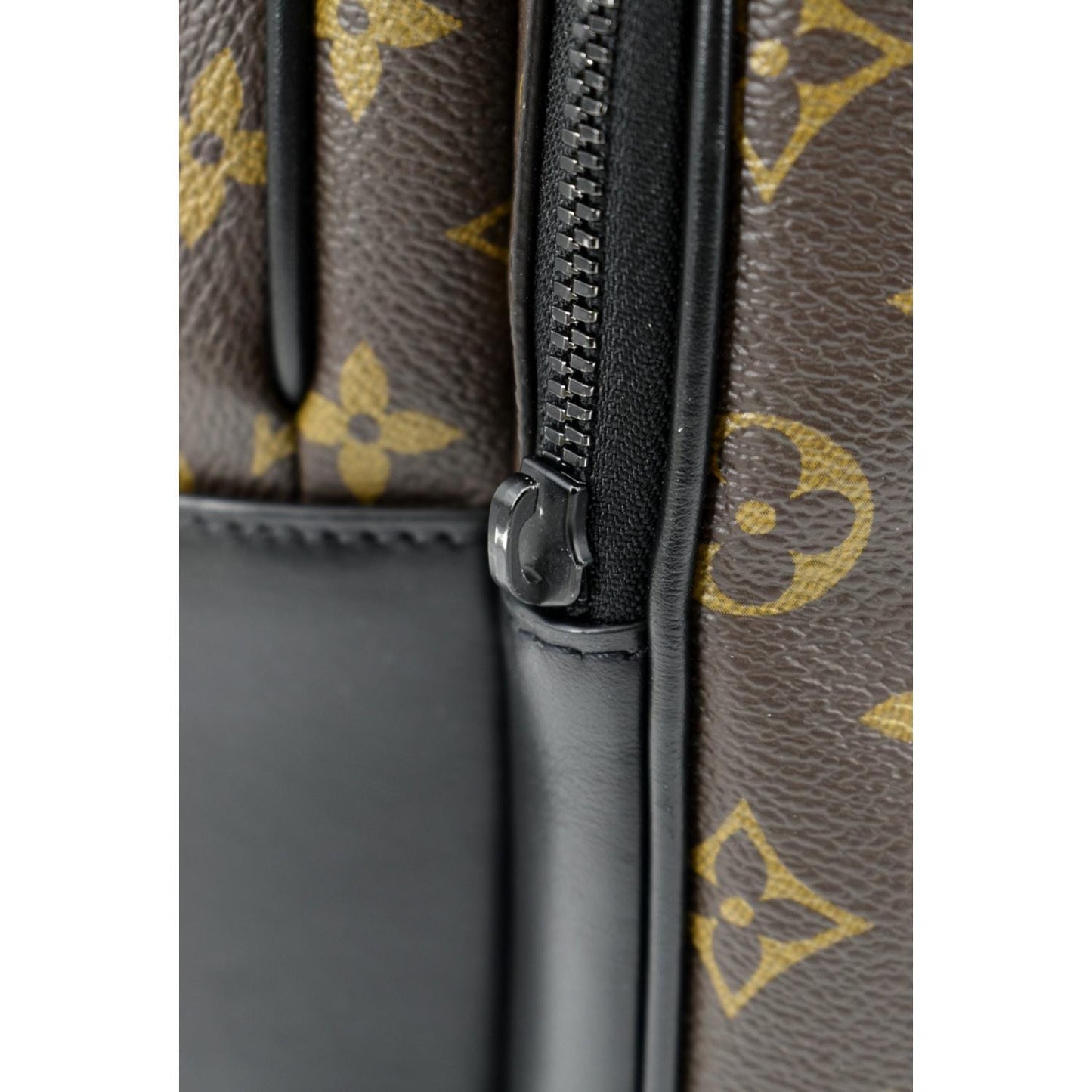 LOUIS VUITTON Dean Monogram Macassar Canvas Backpack Bag Black