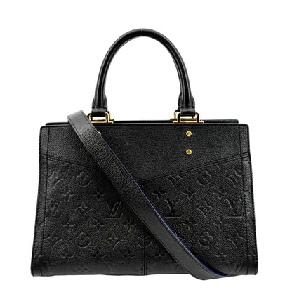 LOUIS VUITTON Sully PM Monogram Empreinte Leather Shoulder Bag Black