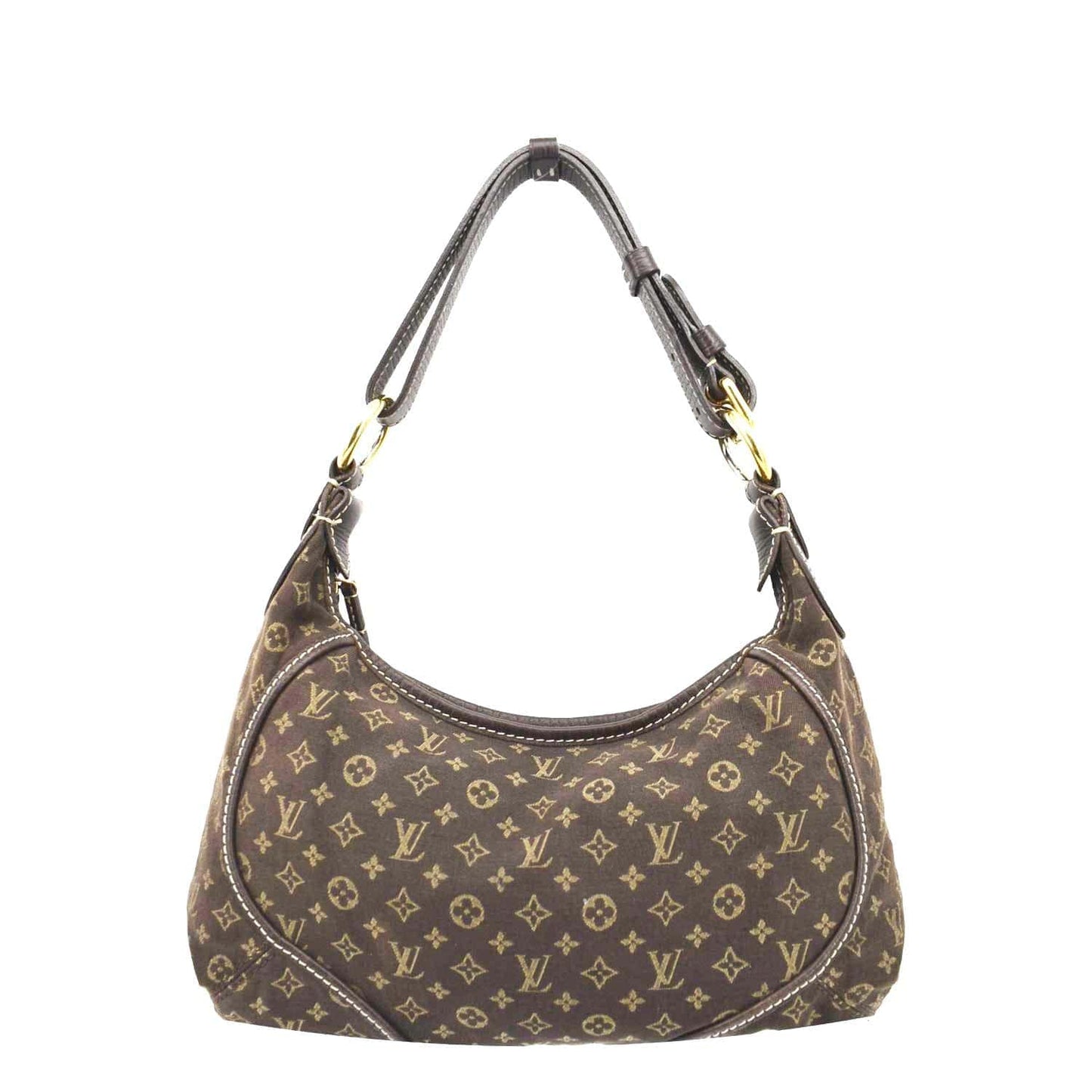 LOUIS VUITTON Manon PM Mini Lin Monogram Hobo Bag Brown
