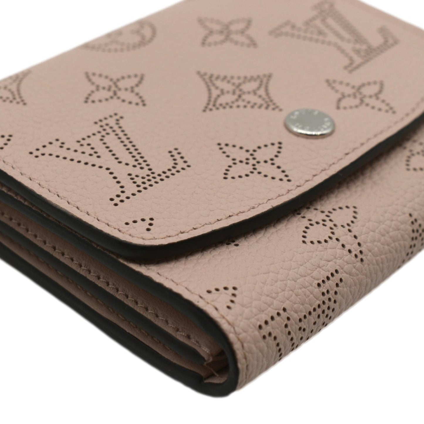 LOUIS VUITTON Iris Mahina Monogram Leather Compact Wallet Magnolia