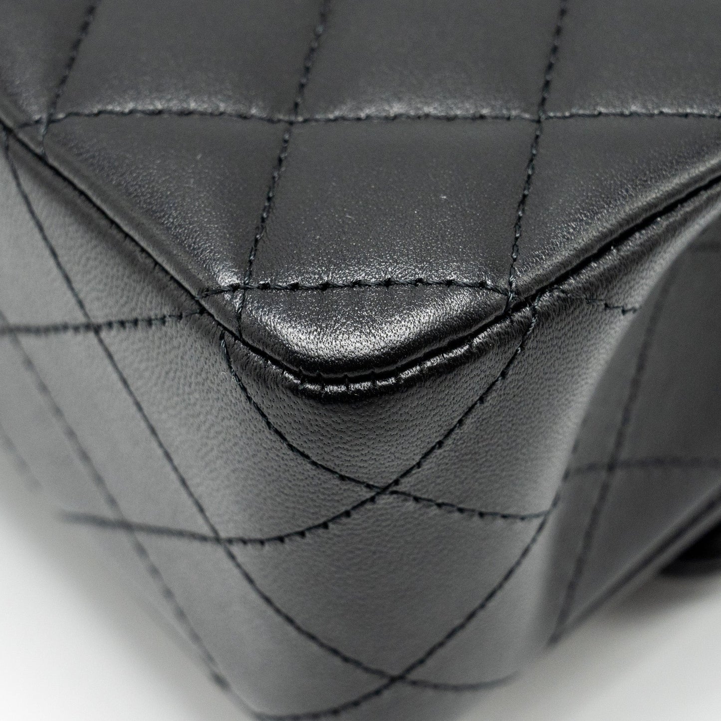 Chanel Medium Classic Double Flap Bag Lambskin Black  (microchip)