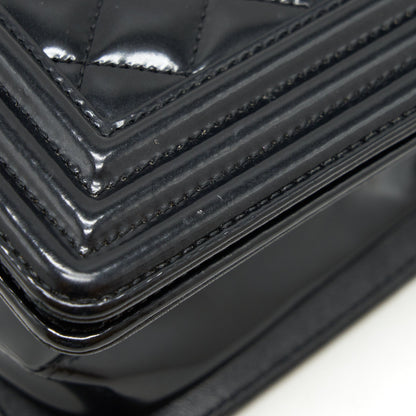 Chanel Medium Le Boy Patent Leather Black L