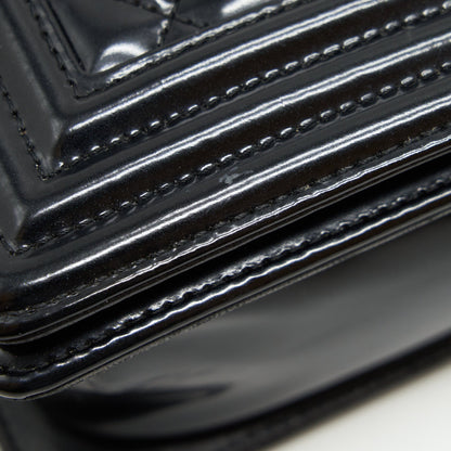 Chanel Medium Le Boy Patent Leather Black L