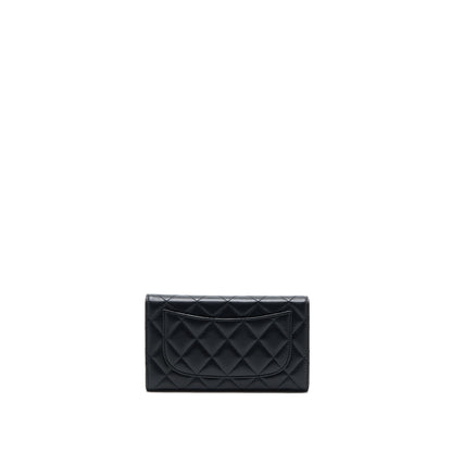 Chanel Classic Long Wallet Lambskin Black