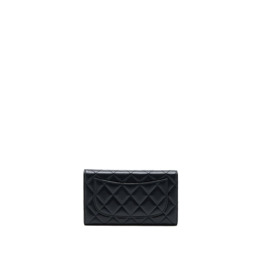 Chanel Classic Long Wallet Lambskin Black
